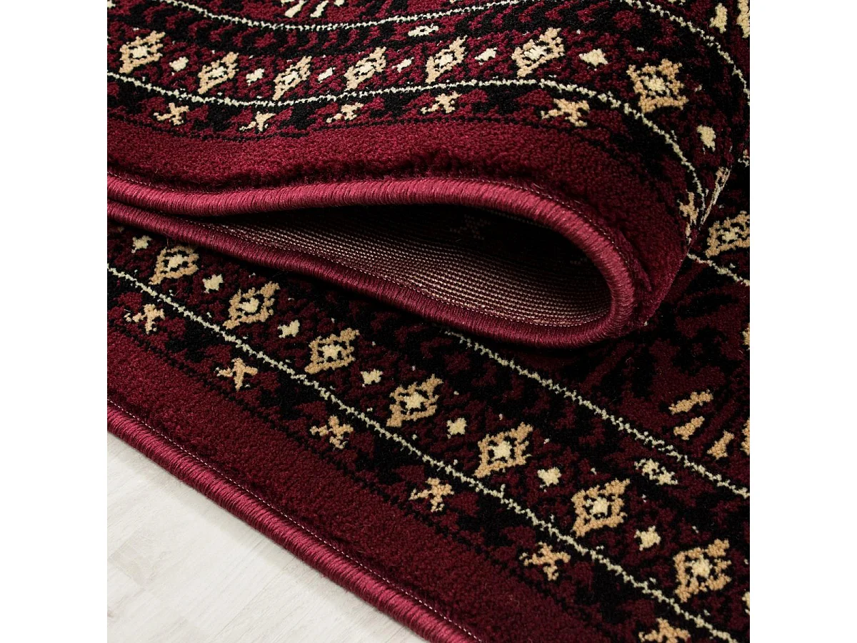 Tappeto orientale 160x230 rettangolo rosso intrecciato motivi orientali BISKO 3