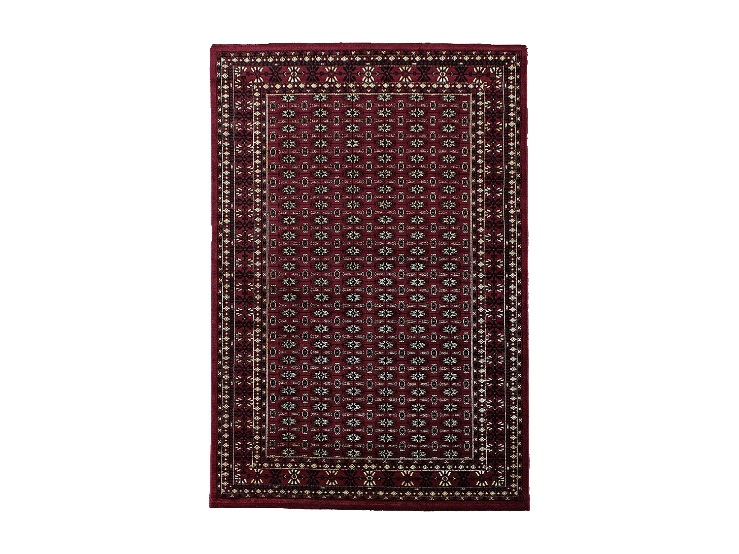 Tappeto orientale 160x230 rettangolo rosso intrecciato motivi orientali BISKO 3
