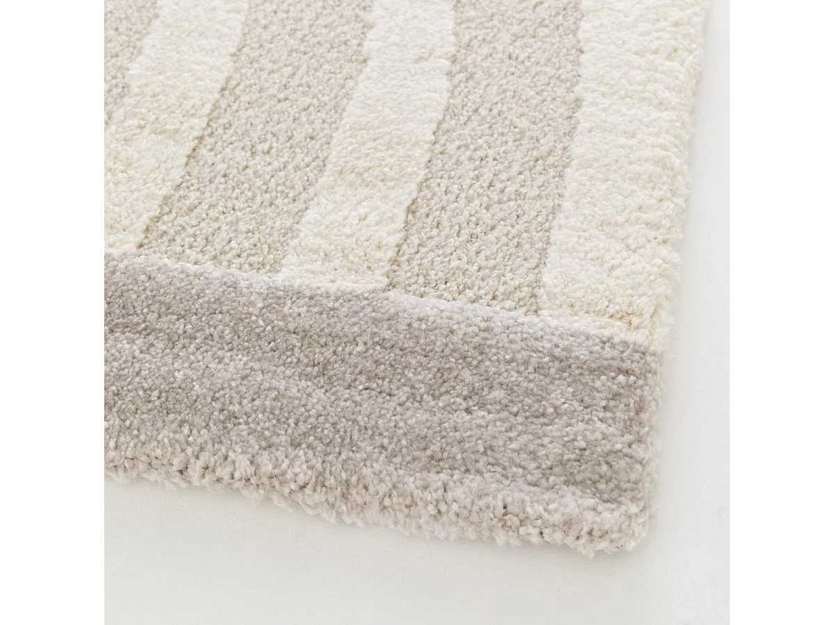 tapis salon 160x213 tissé crème rectangle motif géométrique RIVIERA 4