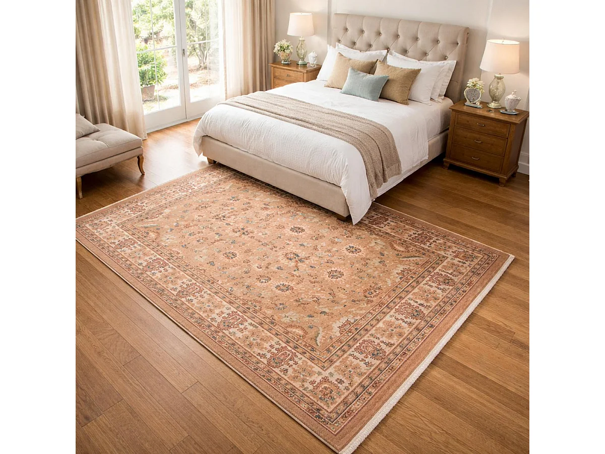 Tappeto orientale 80x300 rettangolo beige e avorio tessuto modello tradizionale CHOBAY G