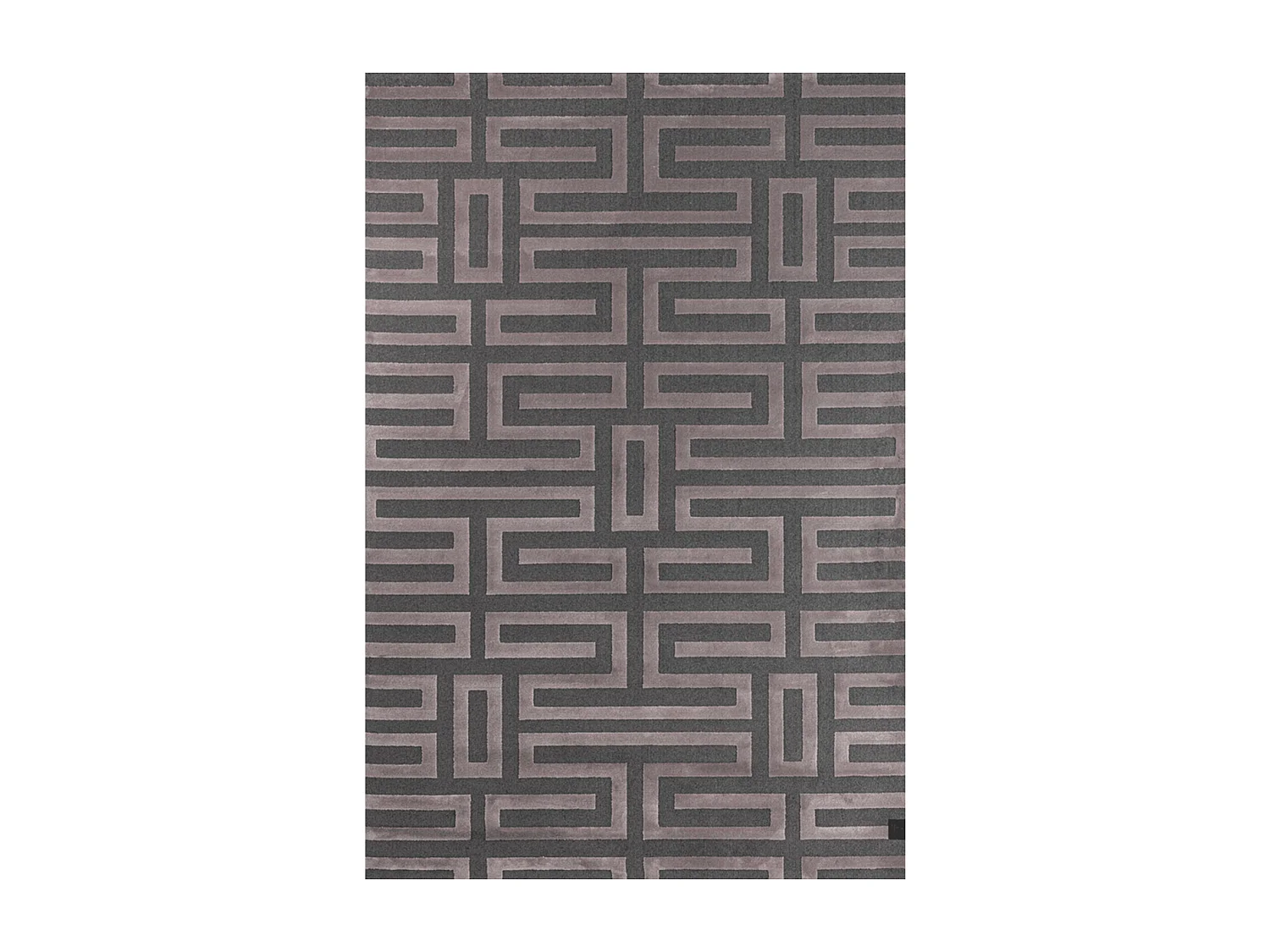 tappeto per camera 160x230 intrecciato disegno geometrico rettangolo rosa e grigio CONRAD