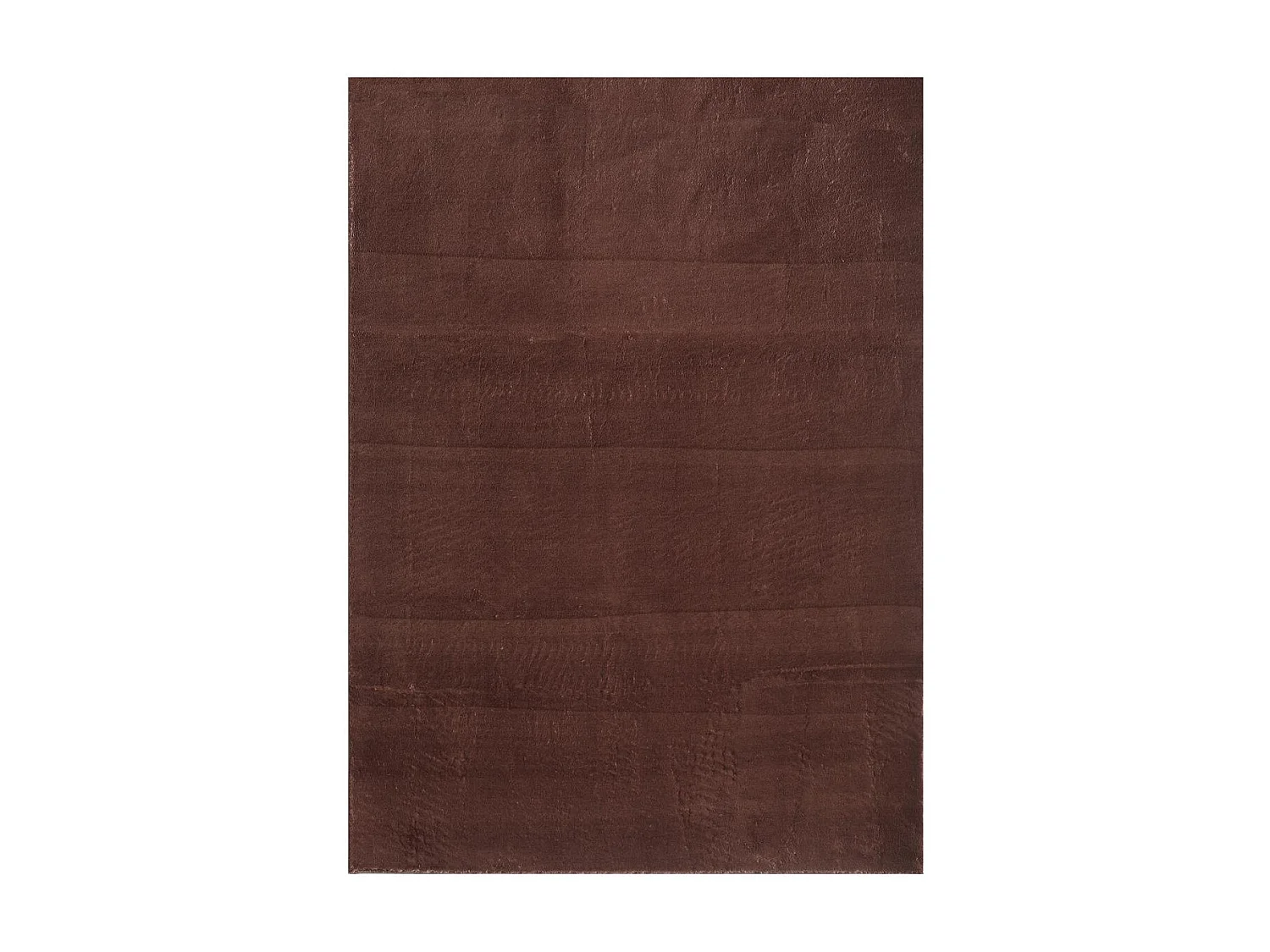 tapis chambre Ø120cm tissé marron rond motif uni ANVIK