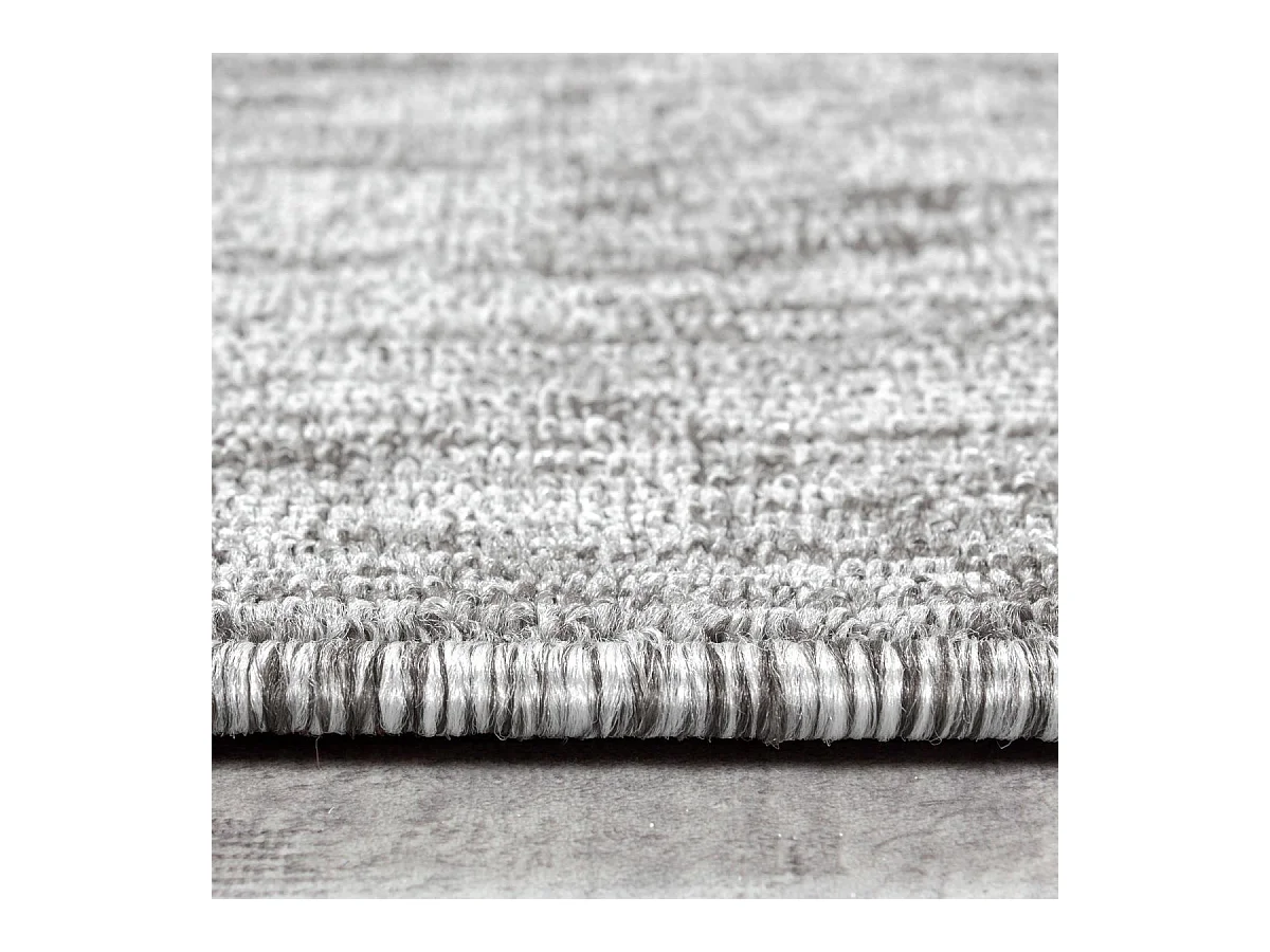 tapis salle à manger 200x290 tissé gris rectangle motif uni SAKRDA