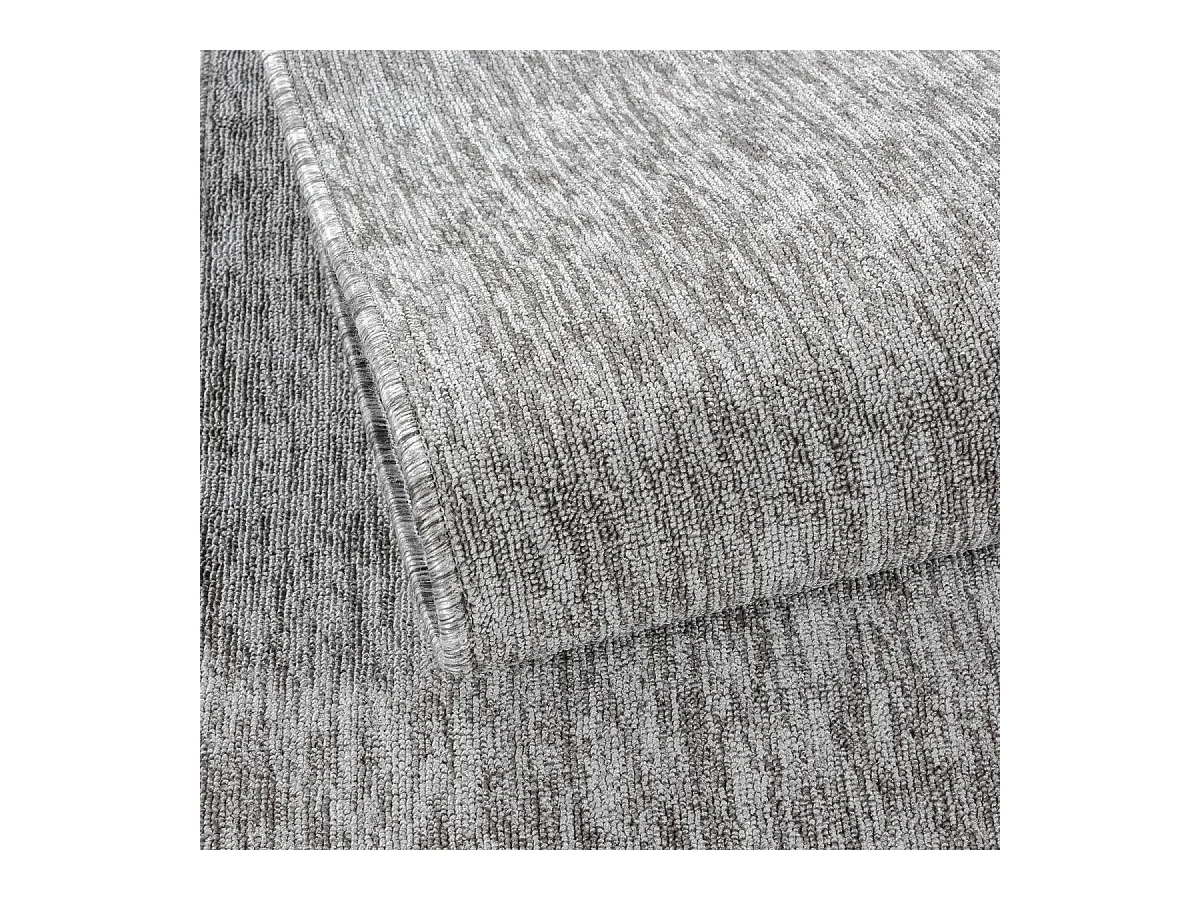 tapis salle à manger 200x290 tissé gris rectangle motif uni SAKRDA