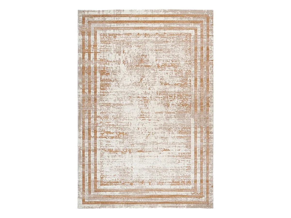 tapis salon 160x230 tissé beige rectangle motif simple PARISA