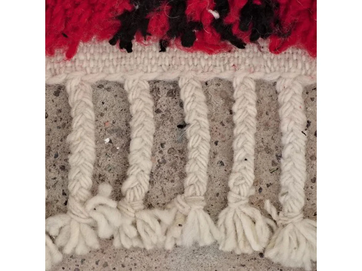 Authentique tapis berbère 85x115 fait à la main en laine multicolore BENI OURAIN 5