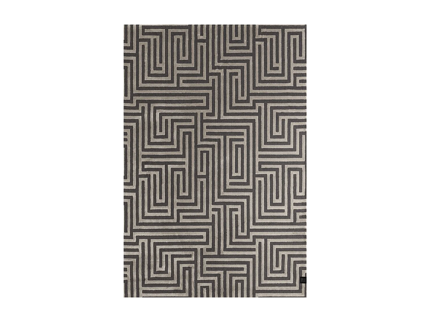 tapis chambre 160x230 tissé gris rectangle motif géométrique MIRAGE