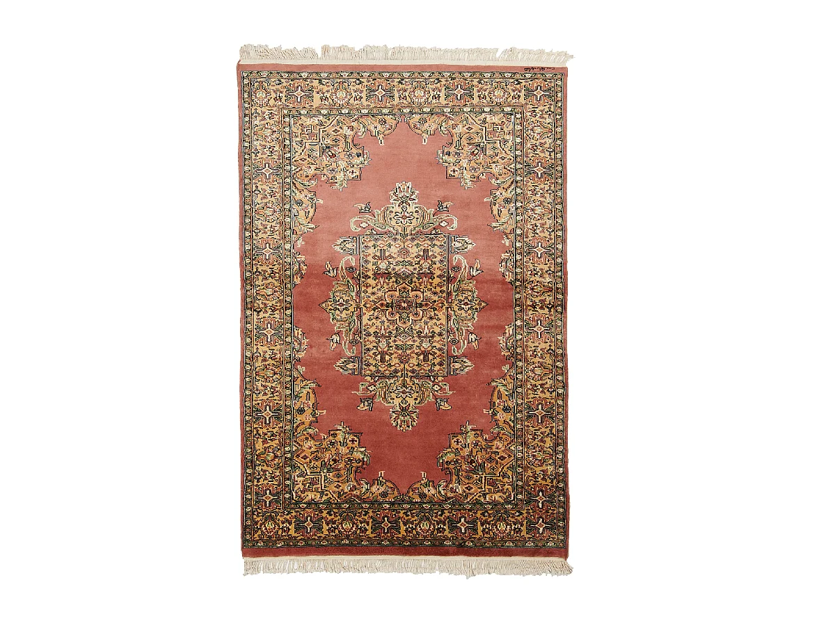 Authentique tapis d'Orient 123x184 fait main en laine multicolore ISAFAHANI
