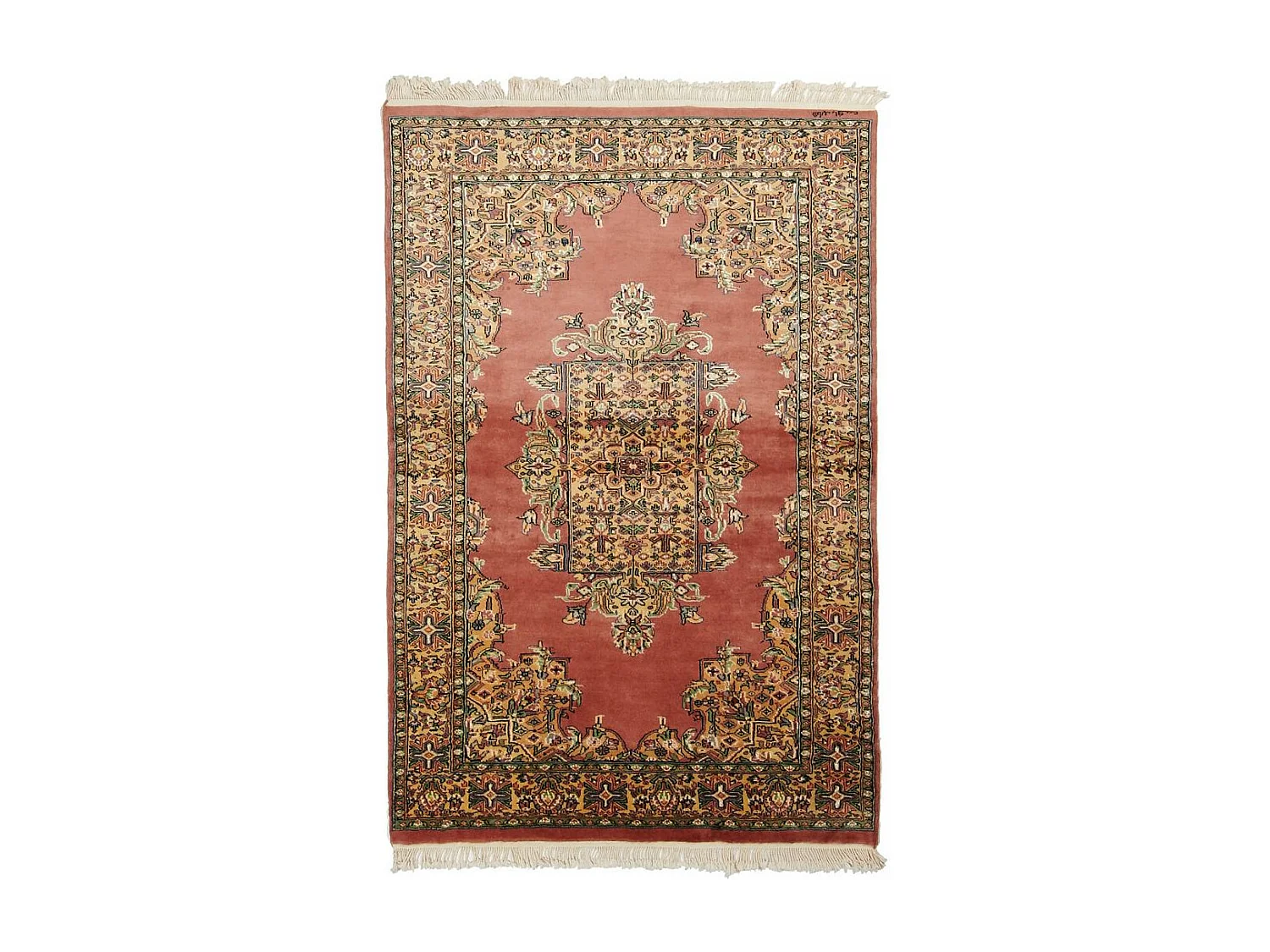 Authentique tapis d'Orient 123x184 fait main en laine multicolore ISAFAHANI