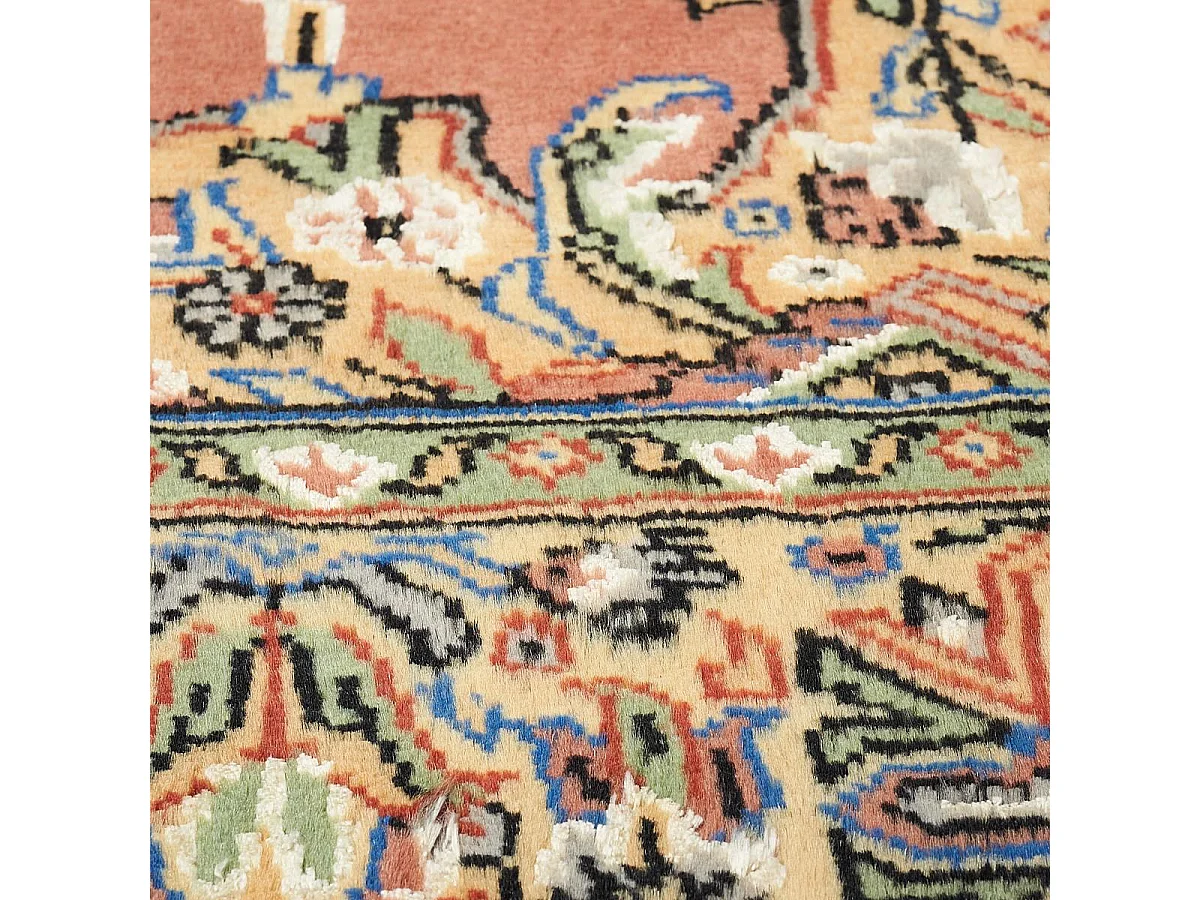 Authentique tapis d'Orient 123x184 fait main en laine multicolore ISAFAHANI