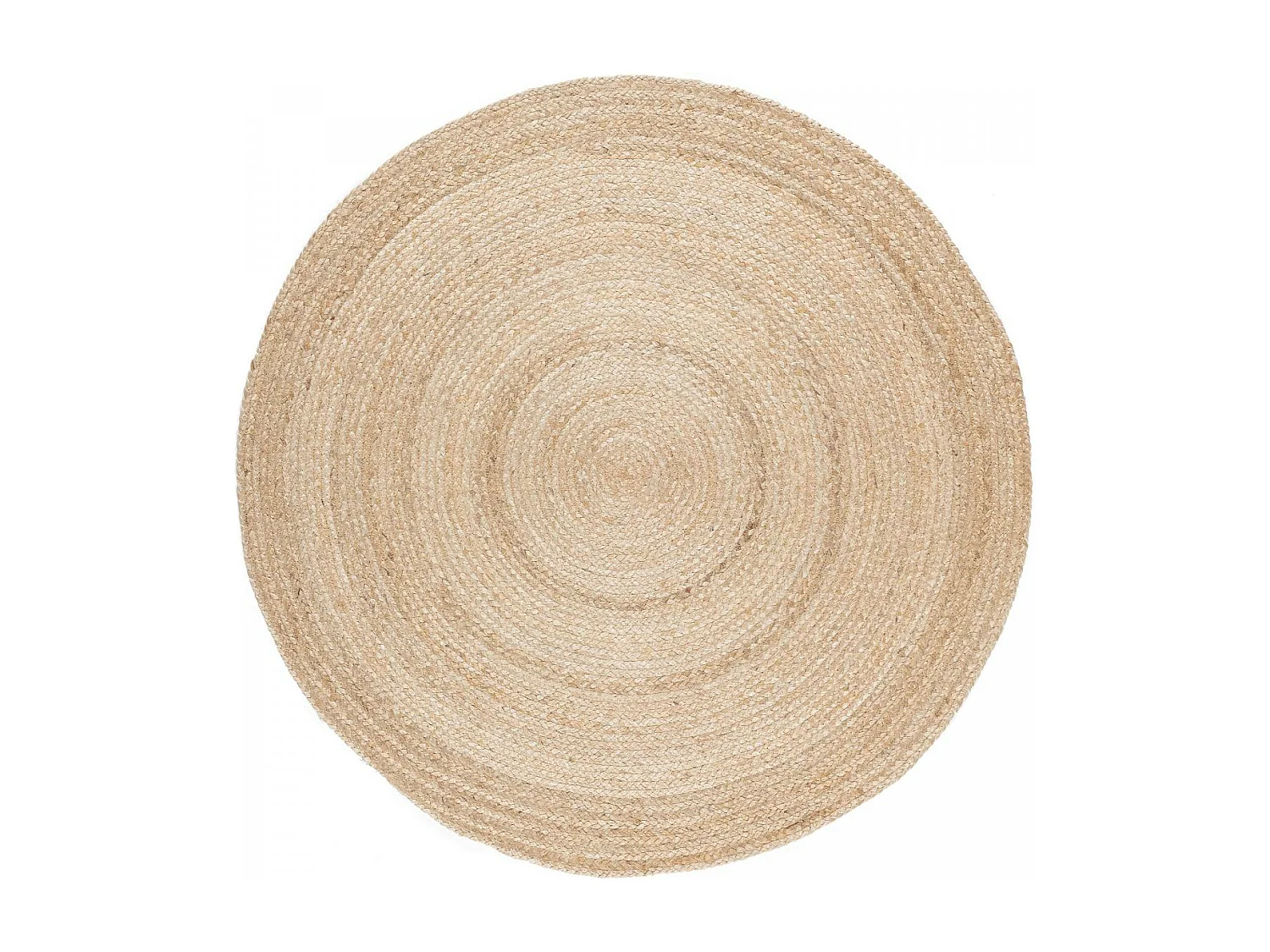 Tapis jute Ø180cm rond tissé beige EMBOW