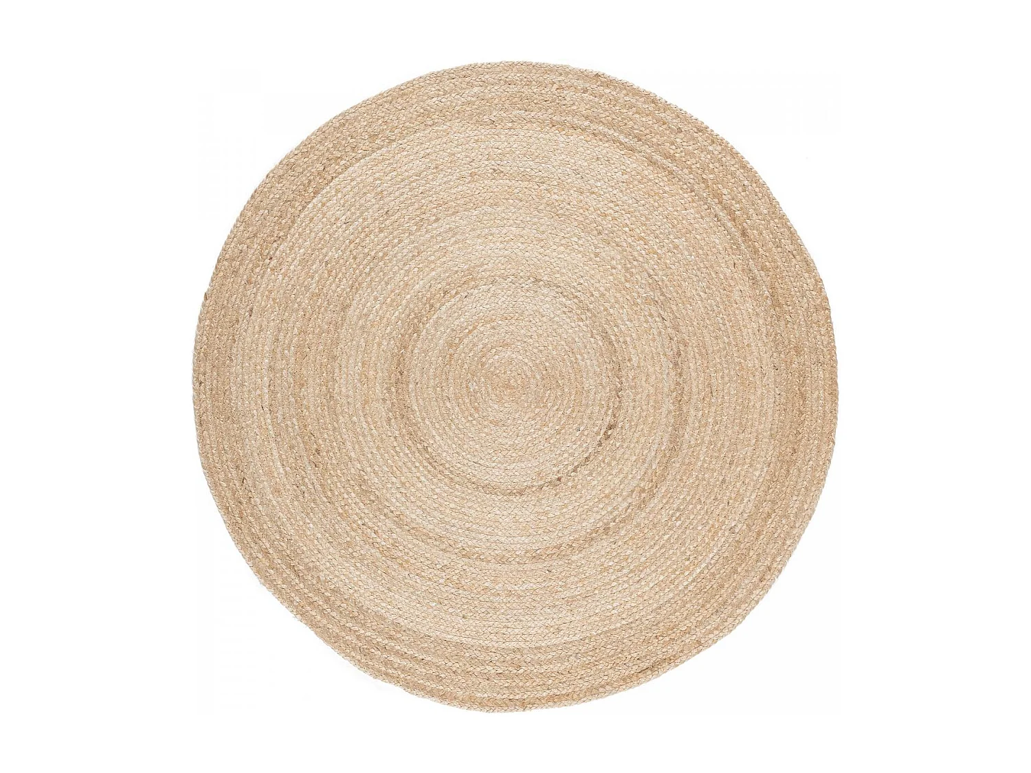 Tapis jute Ø180cm rond tissé beige EMBOW