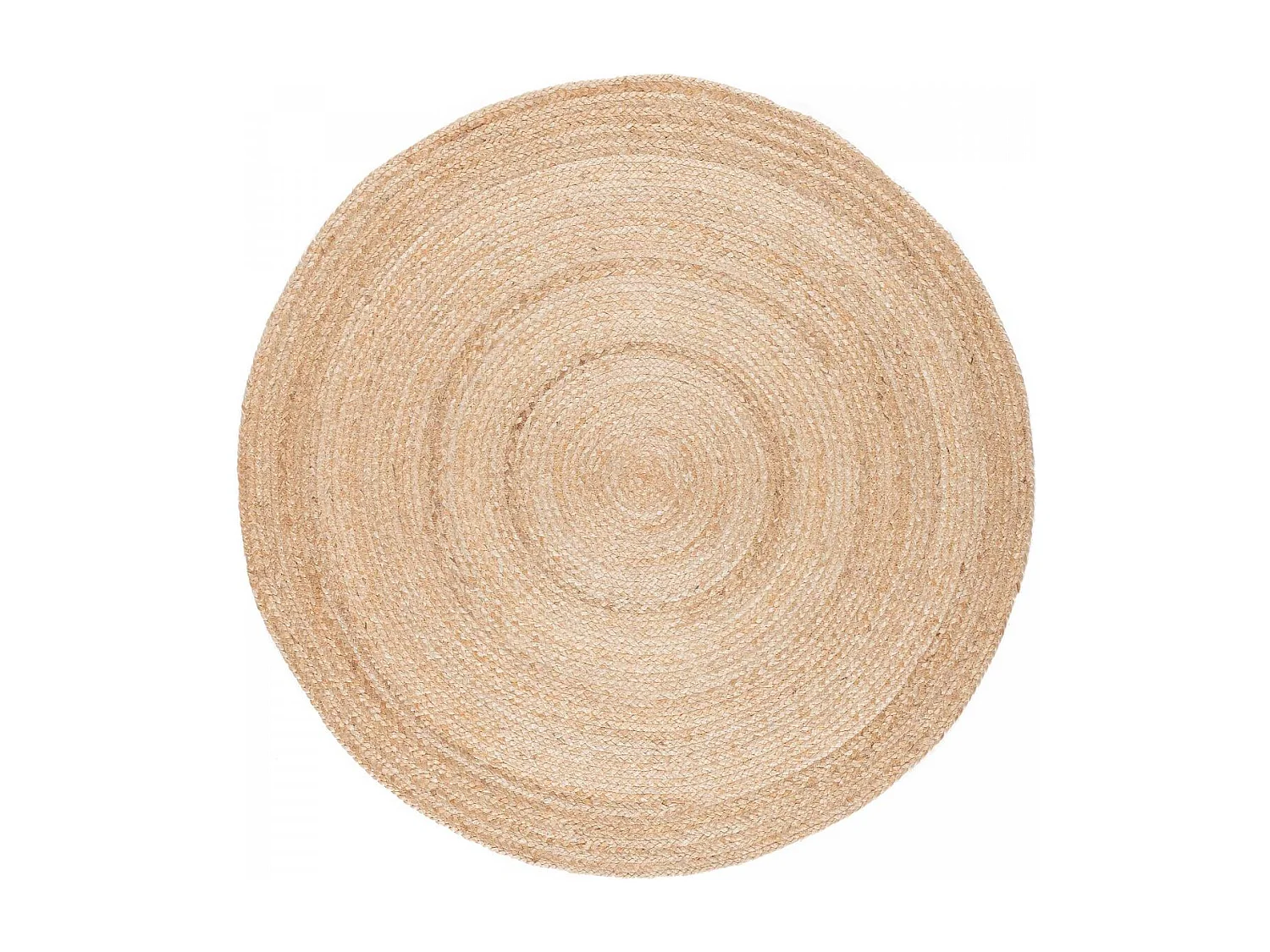 Tapis jute Ø180cm rond tissé beige EMBOW