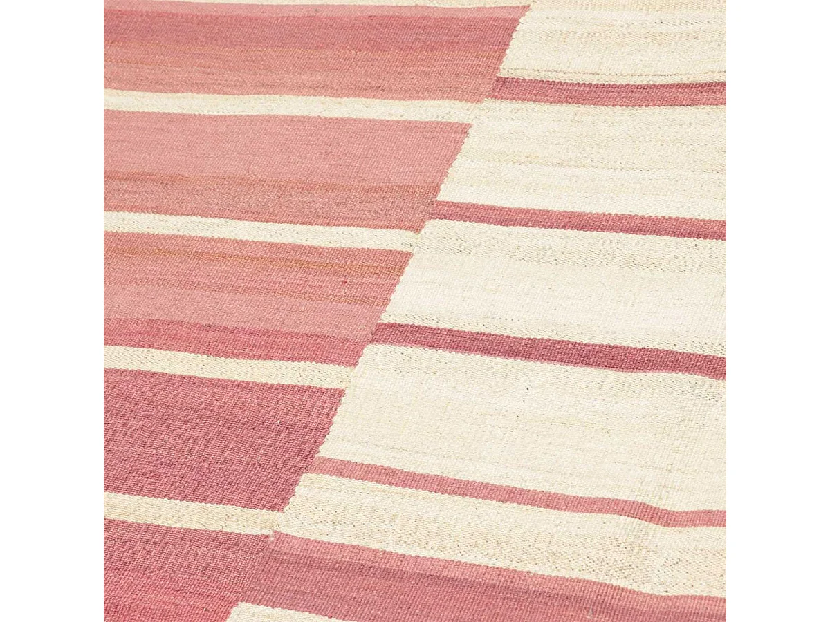 Authentique tapis d'Orient 173x218 kilim fait main en laine rouge et blanc AC