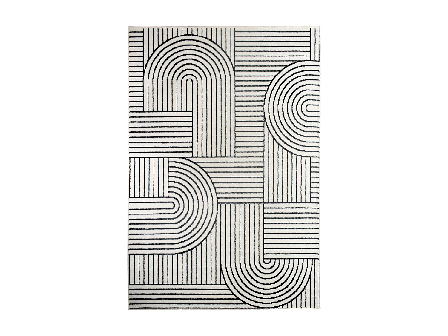 tappeto per camera 80x150 tessuto rettangolo crema disegno geometrico AF1 COURLI