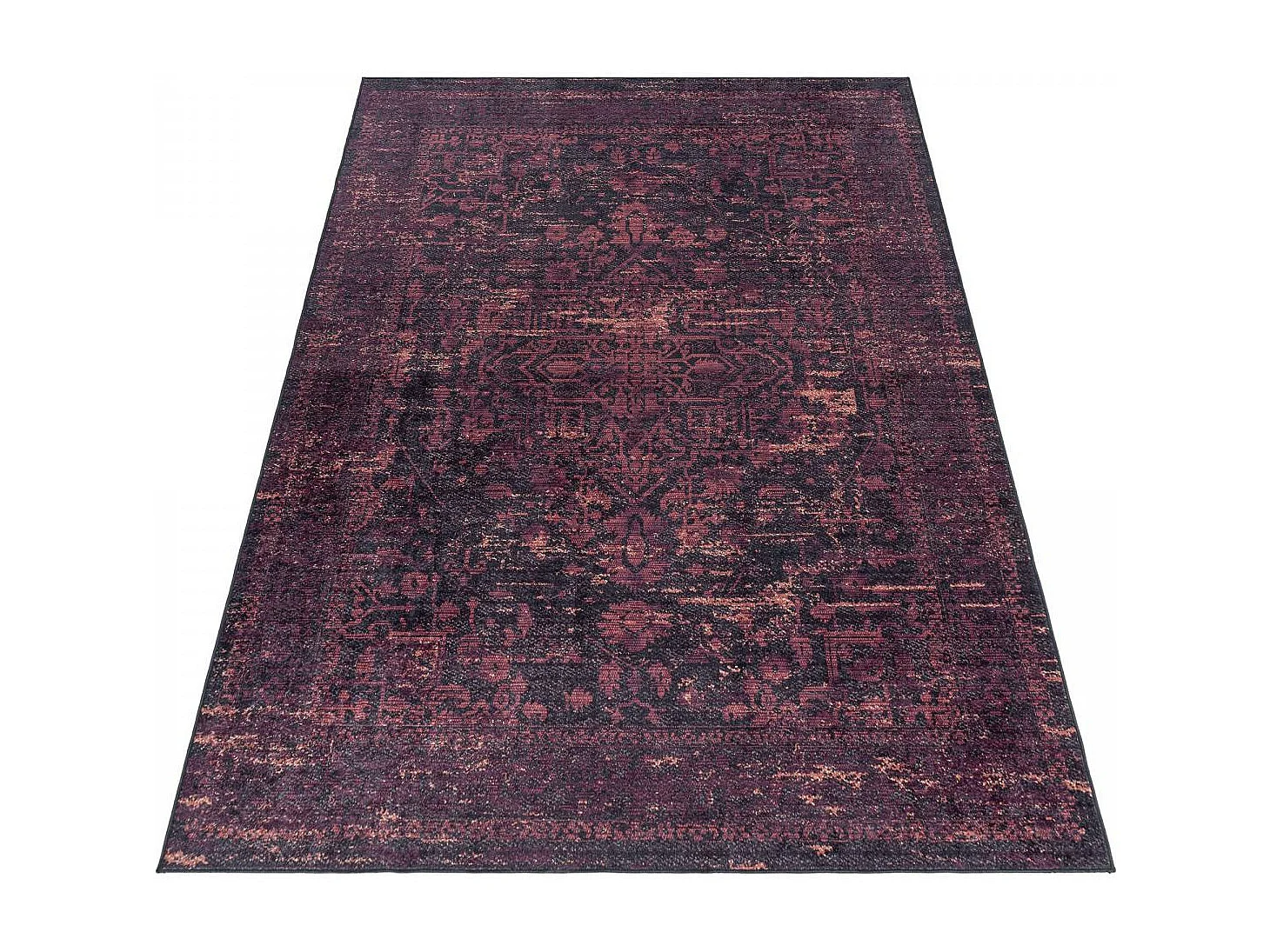 Tapis orient 80x150 rectangle rouge tissé motifs orientaux EKUK