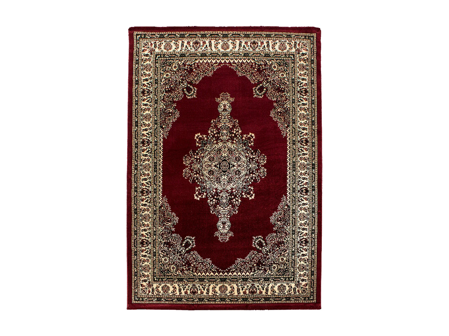 Tapis orient 240x340 rectangle rouge tissé motifs orientaux BISKO 2