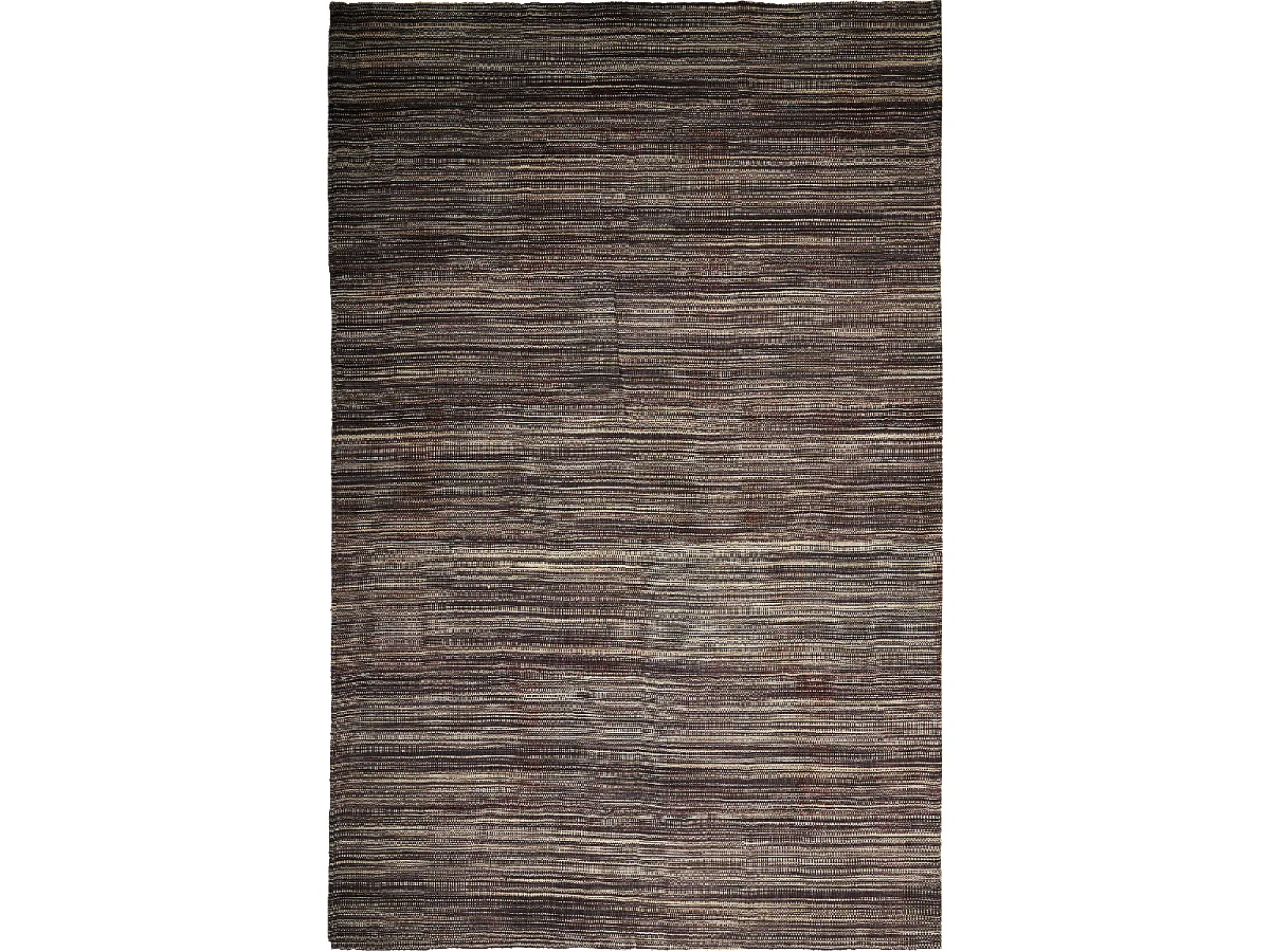 Authentique tapis d'Orient 357x455 kilim fait main en laine marron et noir B 1