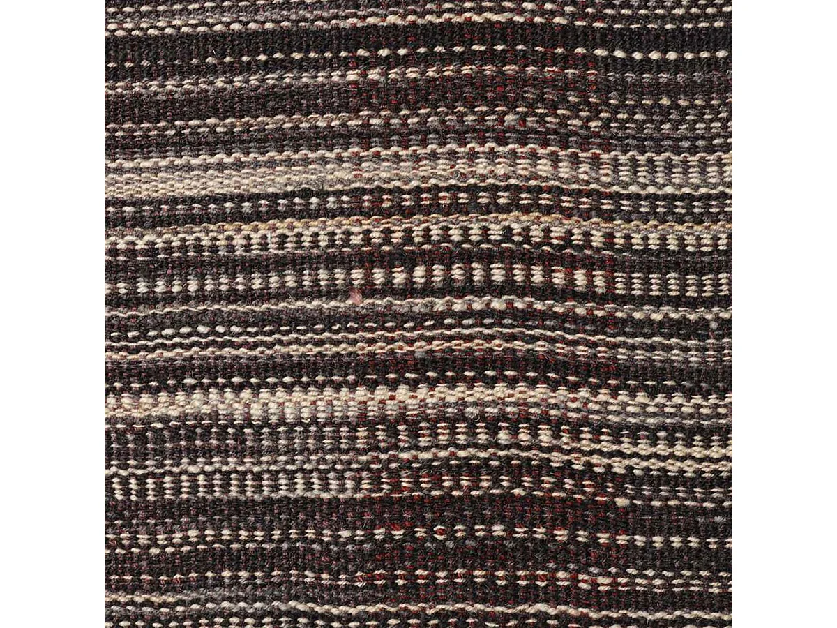 Authentique tapis d'Orient 357x455 kilim fait main en laine marron et noir B 1