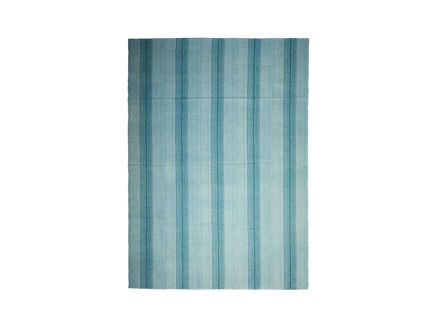 Authentique tapis d'Orient 255x302 kilim fait main en laine bleu D
