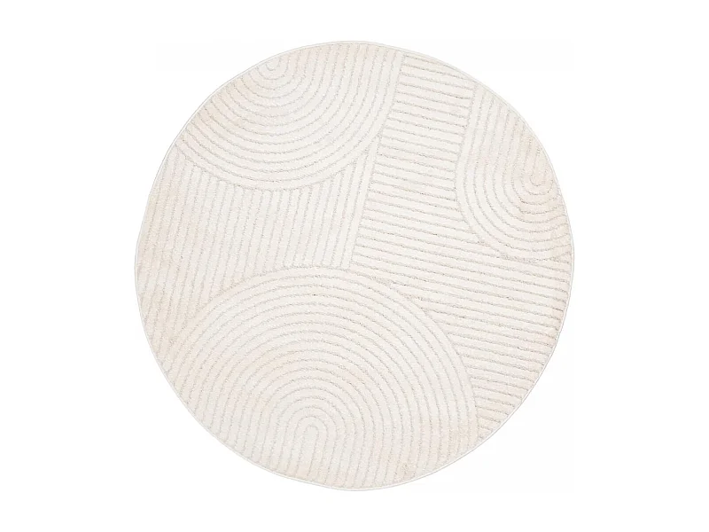 tapis salon ⌀120cm tissé  tissé rond motif simple LYN9 CERNAN