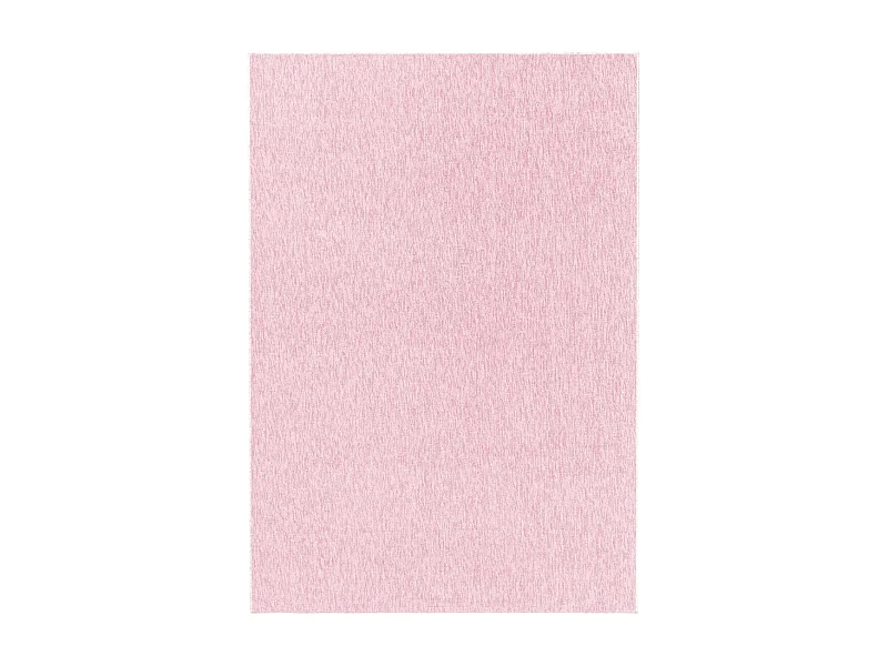 tapis salle à manger 200x290 tissé rose rectangle motif uni SAKRDA