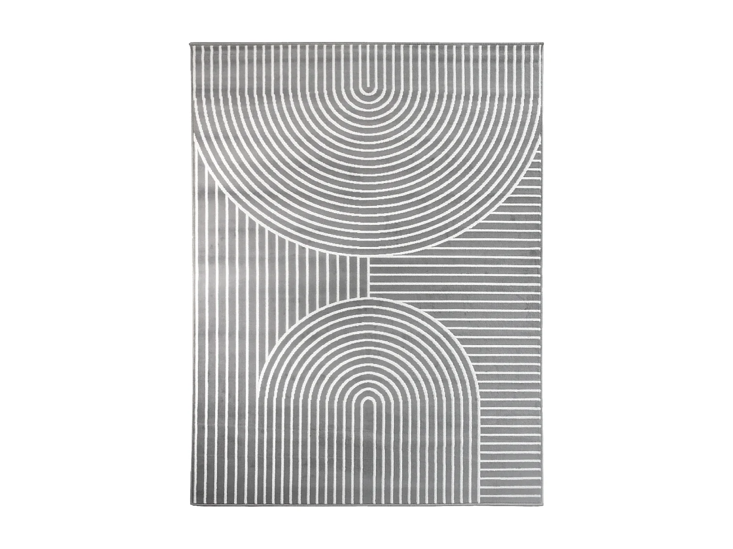 tapis chambre 80x150 tissé gris rectangle motif géométrique LYN49 ARCRIL