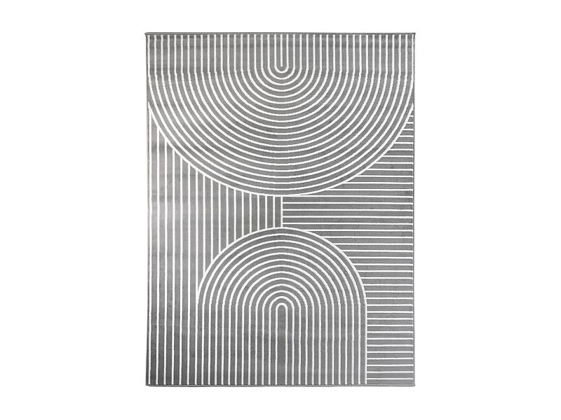 tapis chambre 80x150 tissé gris rectangle motif géométrique LYN49 ARCRIL