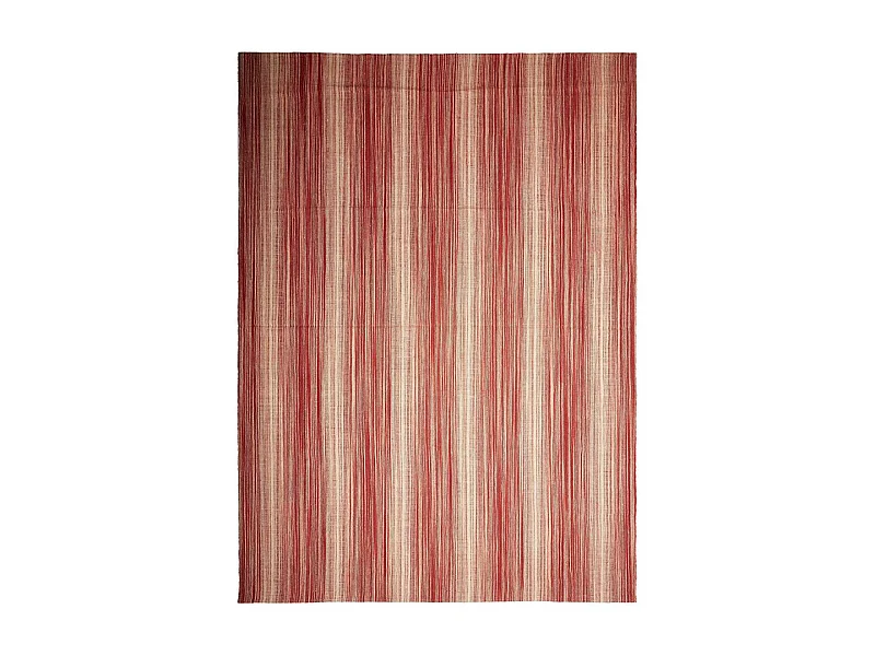 Authentique tapis d'Orient 254x353 kilim fait main en laine rouge et blanc B 2