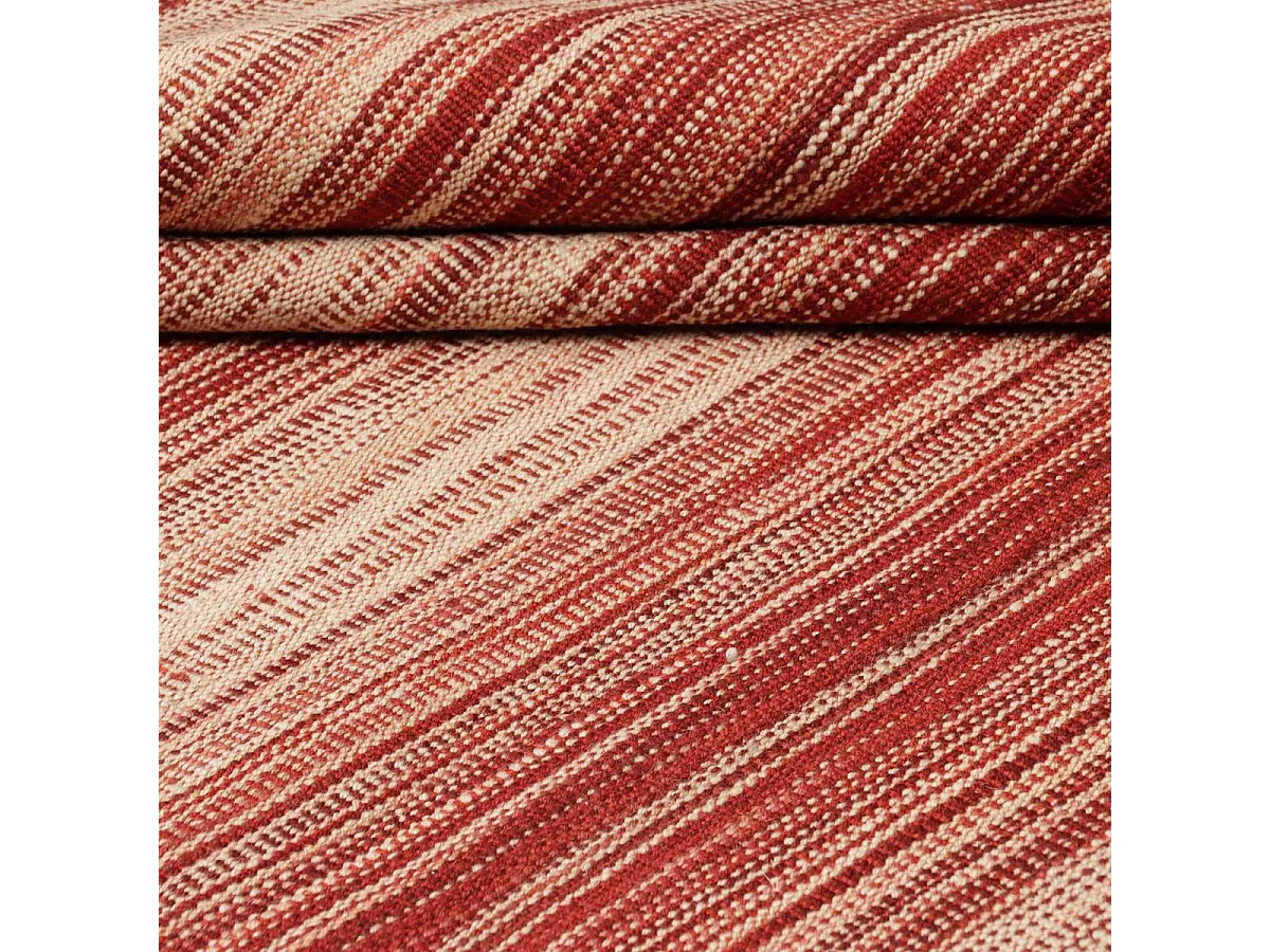 Authentique tapis d'Orient 254x353 kilim fait main en laine rouge et blanc B 2