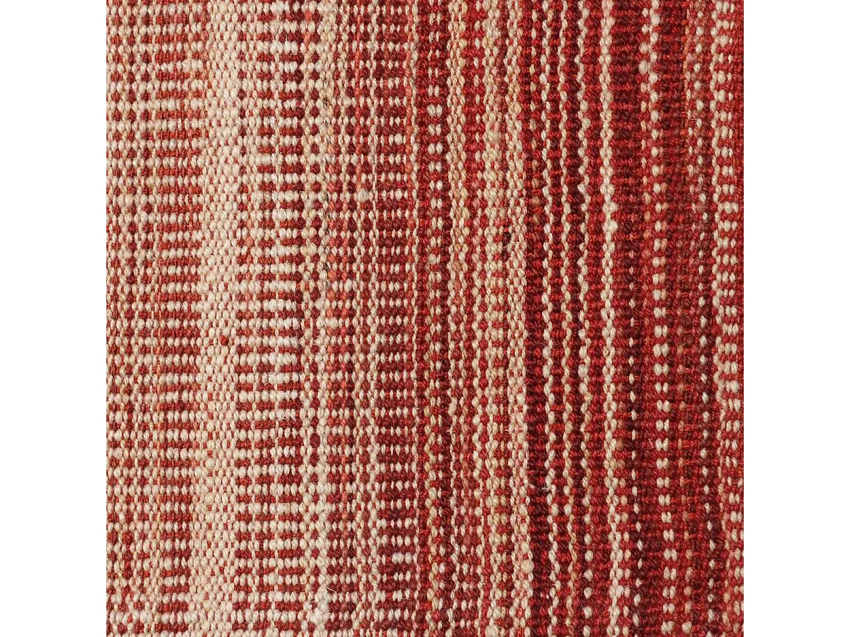 Authentique tapis d'Orient 254x353 kilim fait main en laine rouge et blanc B 2