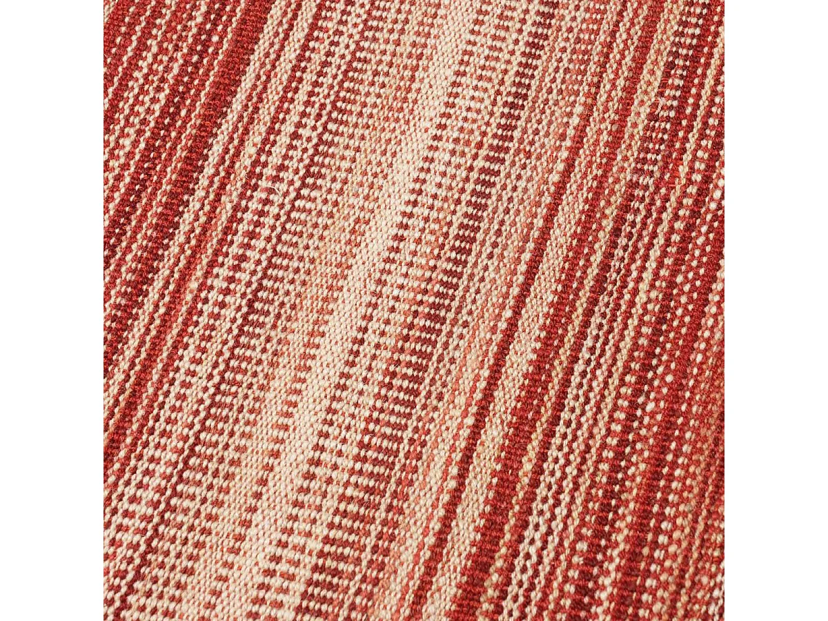 Authentique tapis d'Orient 254x353 kilim fait main en laine rouge et blanc B 2