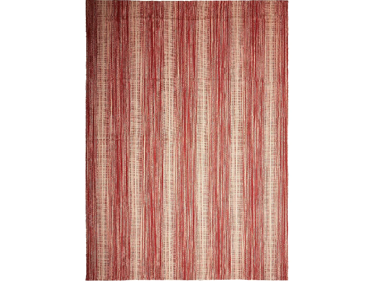 Authentique tapis d'Orient 254x353 kilim fait main en laine rouge et blanc B 2