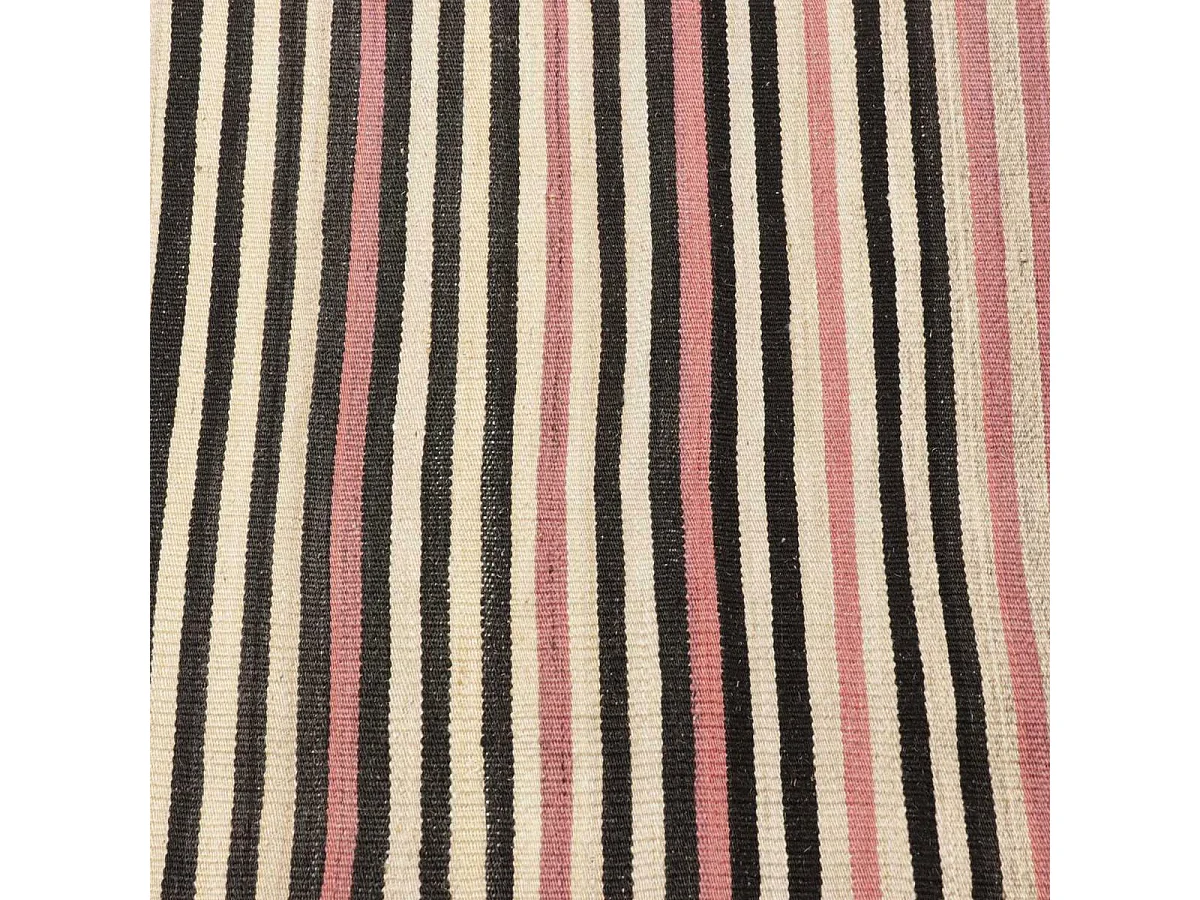 Authentique tapis d'Orient 252x300 kilim fait main en laine orange et vert A 3