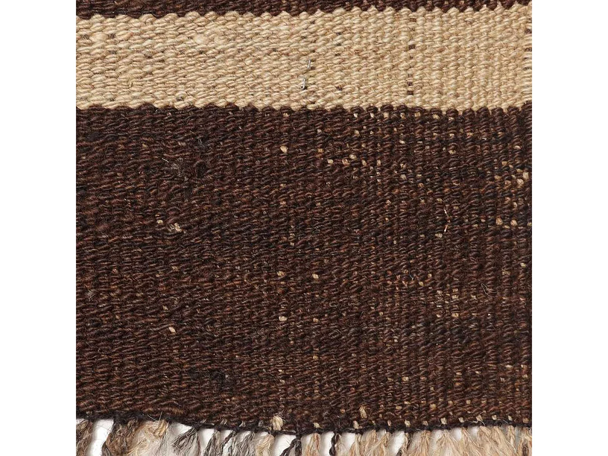 Authentique tapis d'Orient 177x201 kilim fait main en laine marron et beige ANTIK 5