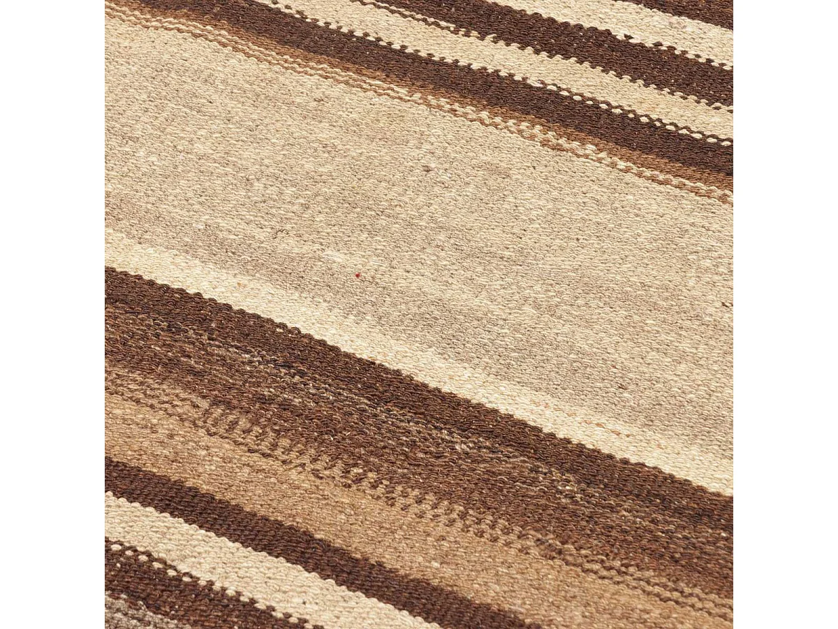 Authentique tapis d'Orient 177x201 kilim fait main en laine marron et beige ANTIK 5