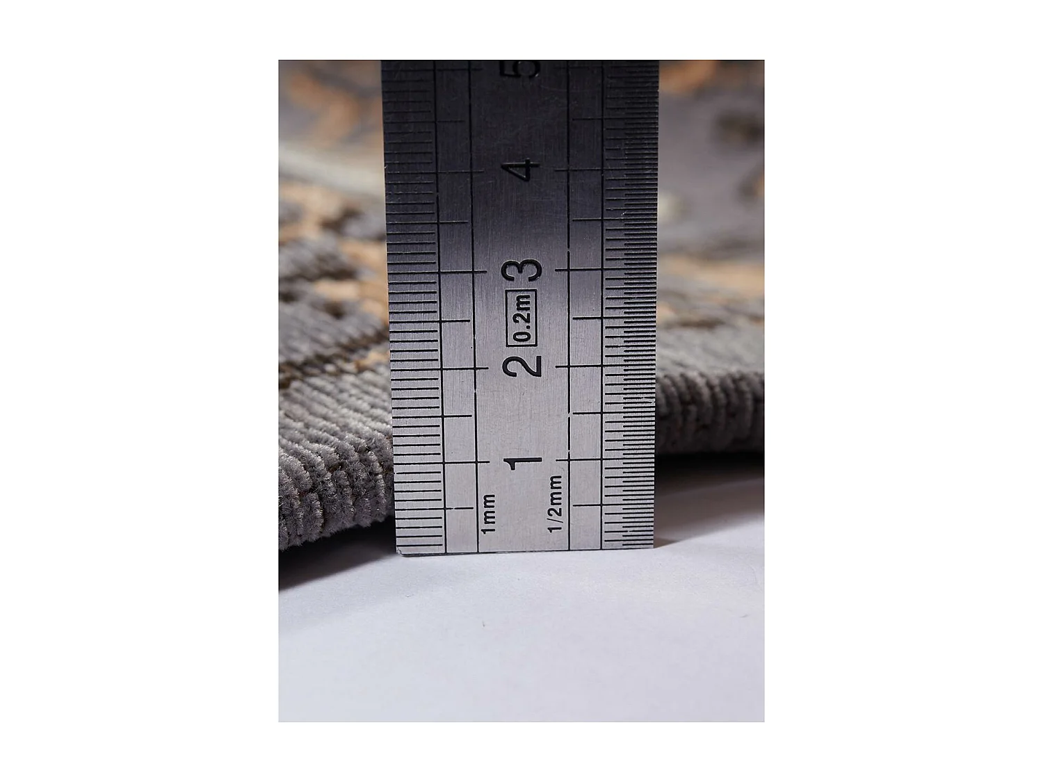 Tapis kilim 200x290 rectangle fait main gris motif abstrait DESTURAL