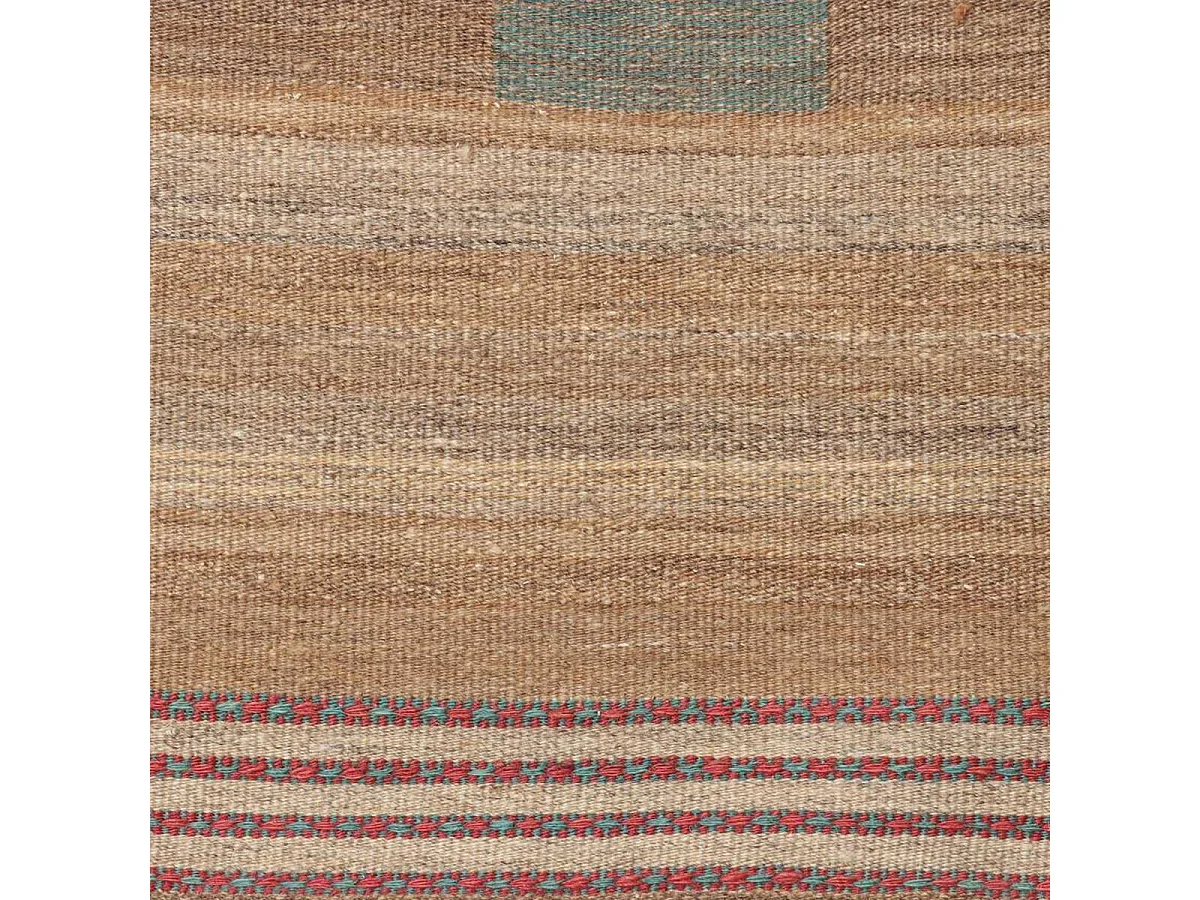 Authentique tapis d'Orient 214x304 kilim fait main en laine marron et beige H