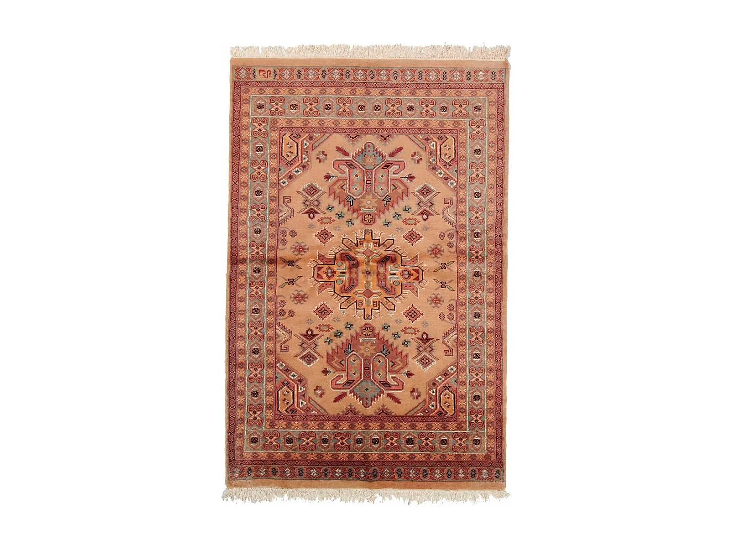 Authentique tapis d'Orient 123x190 fait main en laine multicolore SHADAPOUR