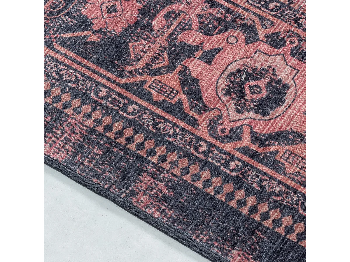 Tapis orient 140x200 rectangle rouge tissé motifs orientaux AKIAK