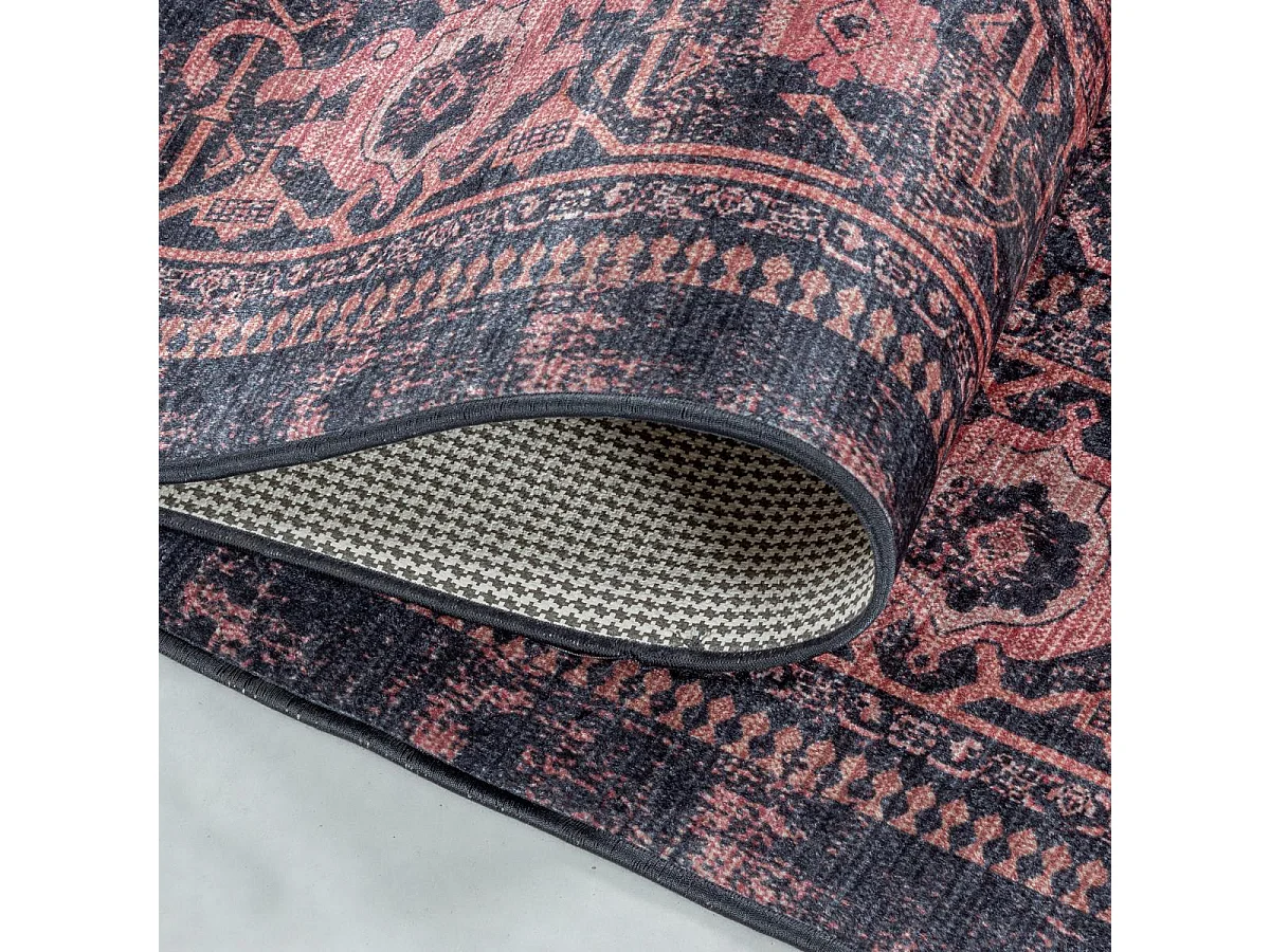 Tapis orient 140x200 rectangle rouge tissé motifs orientaux AKIAK