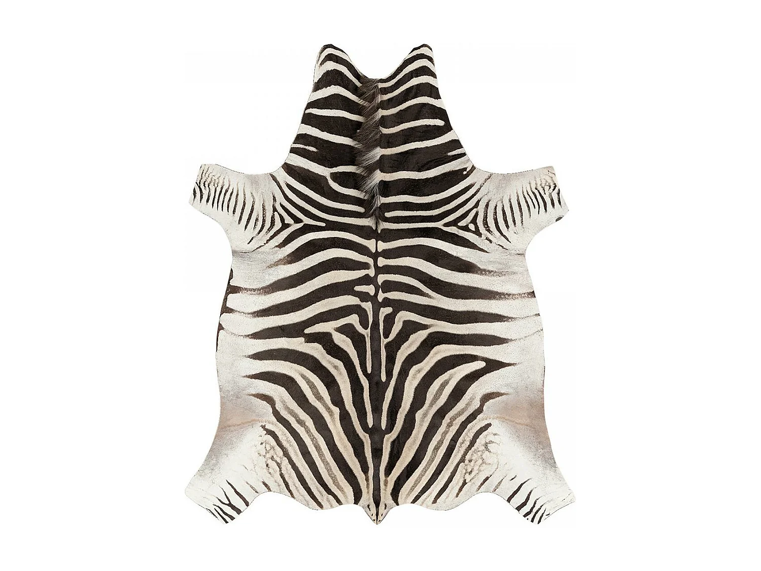 tapis salon 155x190 tissé noir et blanc rectangle motif animaux MARBEL 3