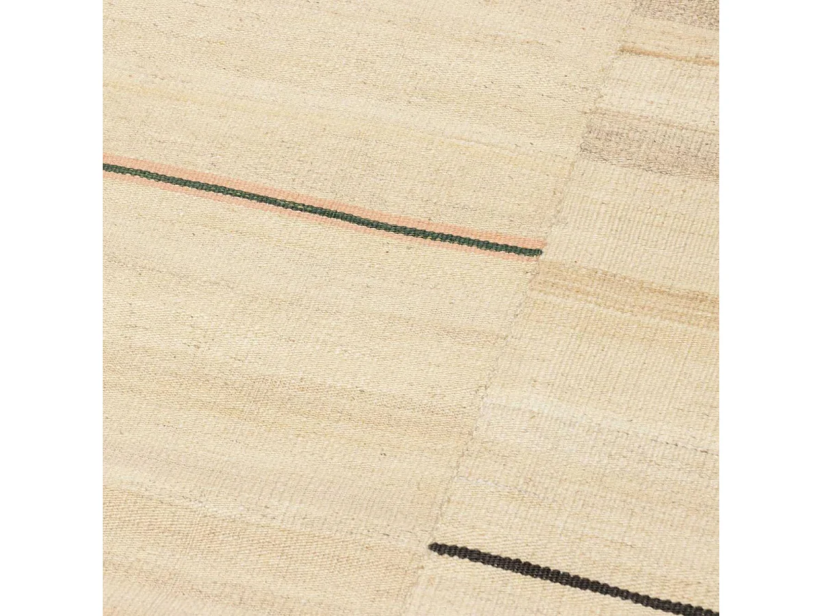 Authentique tapis d'Orient 219x320 kilim fait main en laine beige et marron K