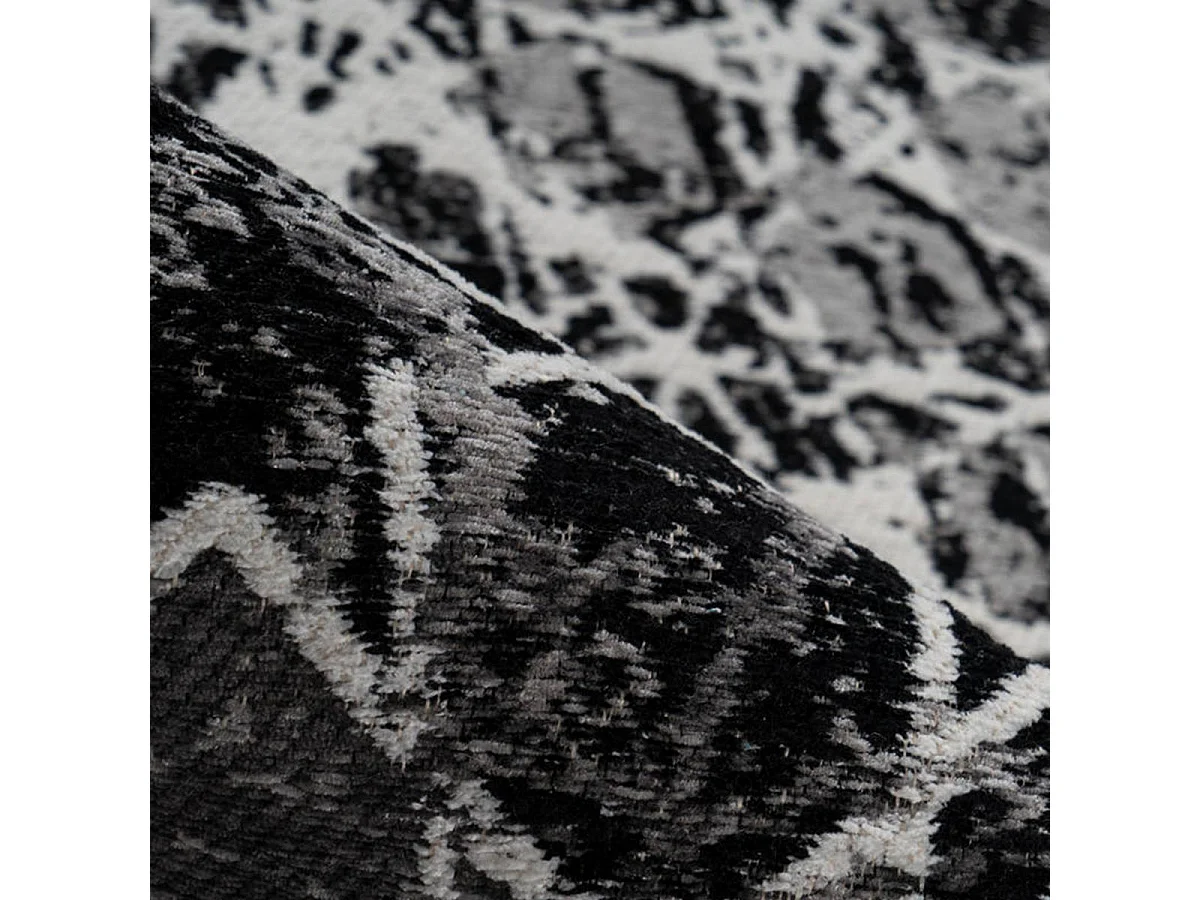 Tapis kilim 160x230 rectangle tissé gris et noir GRAFACÉ