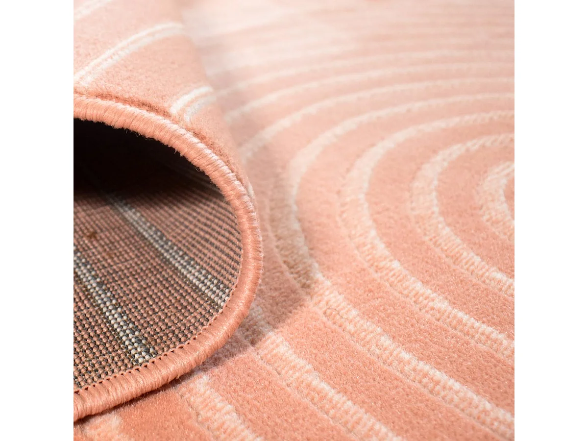 tapis chambre 80x150 tissé rose rectangle motif géométrique AF2 ARCRIL