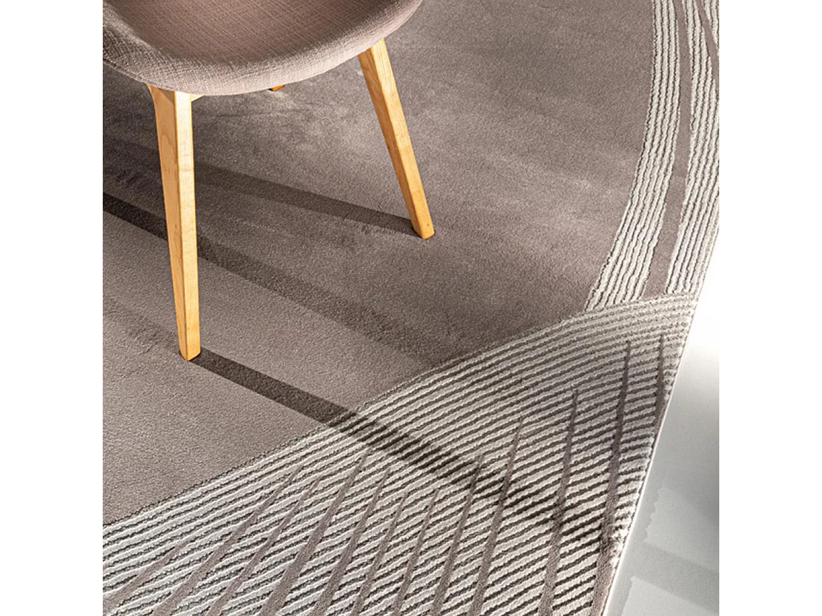 tappeto da soggiorno 190x290 tessuto rettangolo rosa e grigio motivo geometrico OBEROI