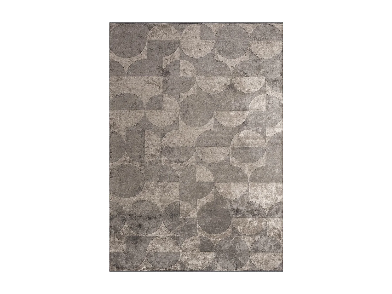 Tapis kilim 160x230 rectangle tissé en coton beige motif rétro-vintage VINOVA