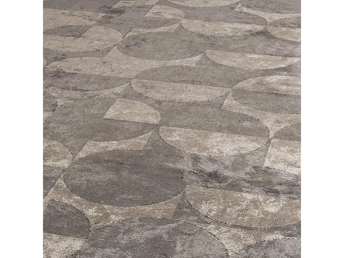 Tapis kilim 160x230 rectangle tissé en coton beige motif rétro-vintage VINOVA