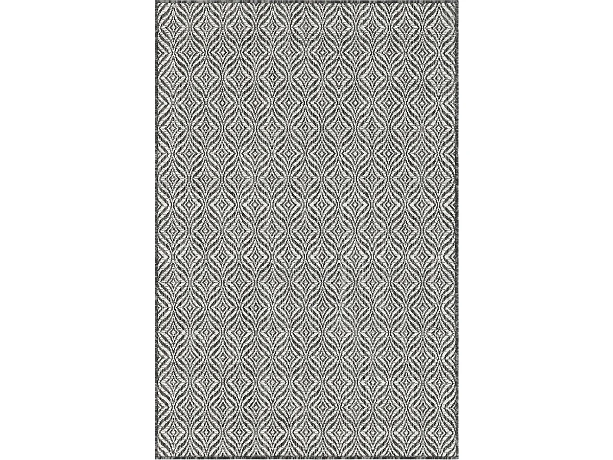 Tapis rond Ø200cm tissé motif faux uni pour salle à manger HAVEN 3