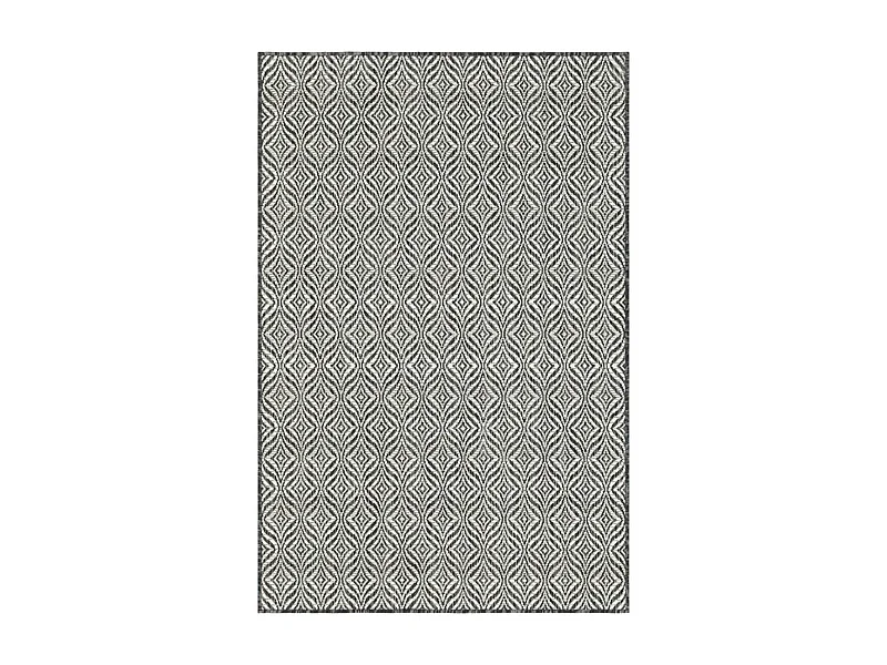 Tapis rond Ø200cm tissé motif faux uni pour salle à manger HAVEN 3